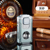 Portable Multi-function Jet Lighter with V-shaped Cigar Cutter Cigar Cigarette
