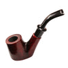 Solid Wood Tobacco Smoking Pipe Bent Mouthpiece Filter Tobacco Pipe