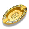 Desktop Ashtray with 2 Slots for Cigar Creative Cigar Ashtray Portable Cigar Ash Tray