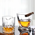 Whiskey Glass With Cigar Holder