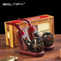 Wood Traditional Style Nature Tobacco Handmade Ebony Wood Smoking Tobacco Grinder