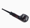 Ebony Wood Pipe Classic Old Style Bent Tobacco Pipe 9mm Detachable Filter