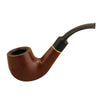 Ebony Wood Solid Wood Tobacco Pipe Smoking Pipe Bent Handle Fit For  Gift