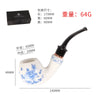Flue Ceramic Bent Smoking Pipe Portable and Washable Pipe With Built-In Filter Element