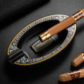 Desktop Ashtray with 2 Slots for Cigar Creative Cigar Ashtray Portable Cigar Ash Tray