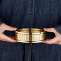 Portable Ashtray Round Brass Tabletop Holder Office Household Metal