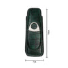 Premium Crocodile Embossed Cigar Holder Leather Humidor 2 Slots Portable