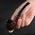 Ebony Wood Solid Wood Tobacco Pipe Smoking Pipe Bent Handle Fit For  Gift