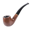 Ebony Wood Solid Wood Tobacco Pipe Smoking Pipe Bent Handle Fit For  Gift