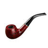 Solid Wood Resin Tobacco Pipe Red Black Pattern Carving Smoke Pip Smoking Tools
