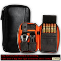 GALINER Gadgets Real Genuine Leather Cigar Case Travel Cigar Humidor Box Portable Humidor Bag Cigar Box Fit 5 Cigars