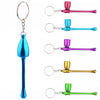 Mushroom Aluminum Alloy Pipe Keychain Detachable Hollow Metal Straw Portable