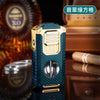 Portable Multi-function Jet Lighter with V-shaped Cigar Cutter Cigar Cigarette