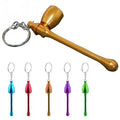Mushroom Aluminum Alloy Pipe Keychain Detachable Hollow Metal Straw Portable