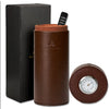 Leather Travel Humidor Cigar Box Cedar Wood Portable Cigar Case Jar W/ Humidifier Hygrometer Humidor Box Fit 5 Cigars