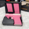 Gun shaped lighter with 3 cigarette cases, dark blue flame gas, cigar lighter