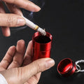Portable Pocket Ashtray with Lid Aluminum Storage Tube Holder Windproof Cigarettes