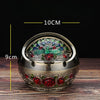 1pc Metal Ashtray, Smoking Windproof Vintage Lid Ornament, Vintage Cigarette