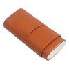 Travel PU Leather Cigar Box Storage of 3 Cigar Portable Cedarwood Humidifying