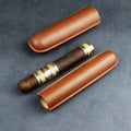 Mini Leather Cigar Tube Travel Cigar Case Pipe Portable Humidor Cigar Holder